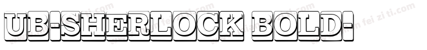 UB-Sherlock Bold字体转换